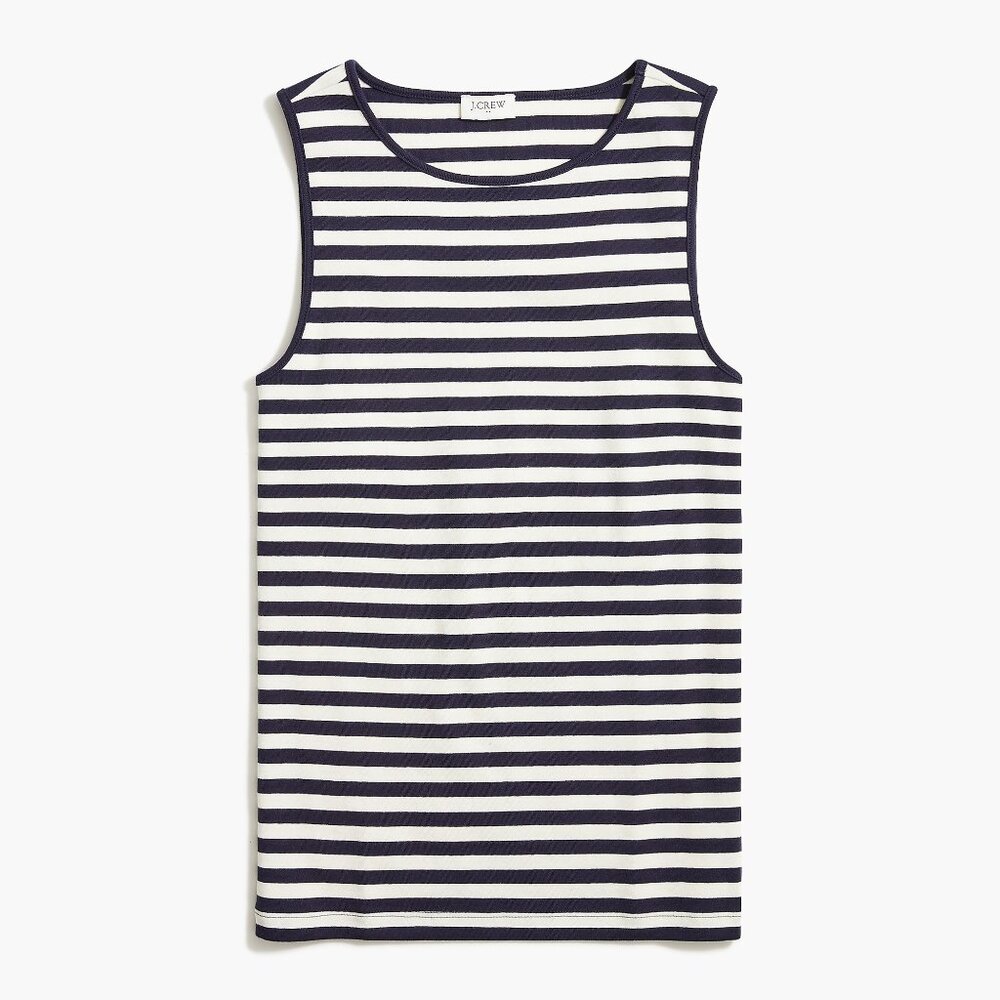 NWOT! J. Crew Factory Black and White Striped Tank Top